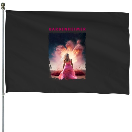 Discover Barbenheimerss Essential House Flags