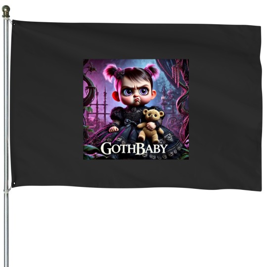 Discover GothBaby Angry Alex The Fierce Guardian House Flags
