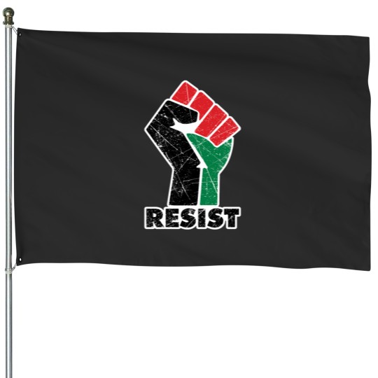 Discover Resistance is Existence Solidarity and Support Design Against the Injustice In Palestine Class House Flags