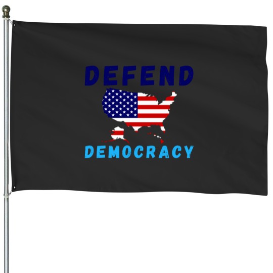 Discover Defend Democracy Protect Votingss Rights Save Vote Electionss Election House Flags
