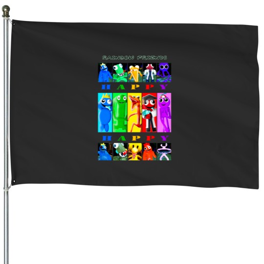 Discover Rainbow Friends Happy Happy House Flags