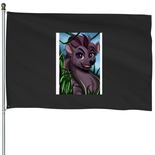 Discover Cartoon Hyena Girl Jasiri House Flags