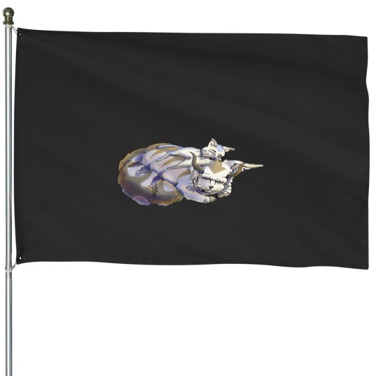 Discover Cats sleeping on each other cat Aang and Appa House Flags