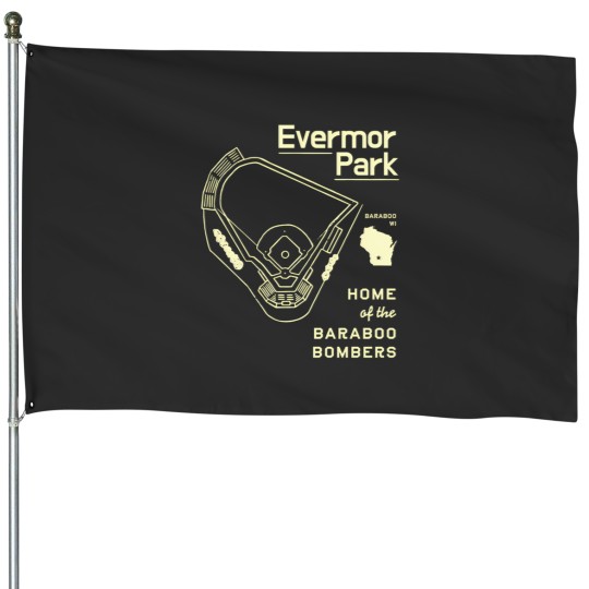 Discover Evermor Park - Home Of The Baraboo Bombers (Light) House Flags