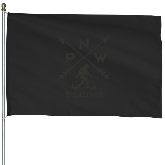Discover Pacific Northwest PNW Arrows - Bigfoots Sightings Since 1924 House Flags