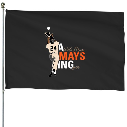 Discover Willie Mays 24 The Catch House Flag