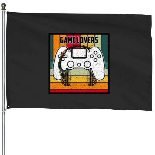 Discover game lovers joystick headset House Flags