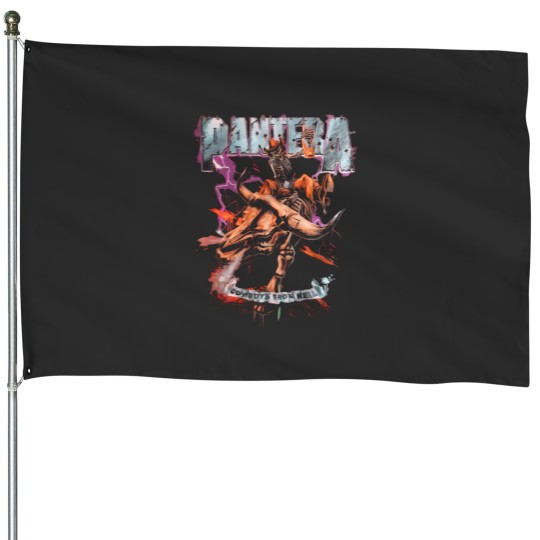 Discover Mayhem Skull  Cowboys From Hell Riding Skeleton House Flags