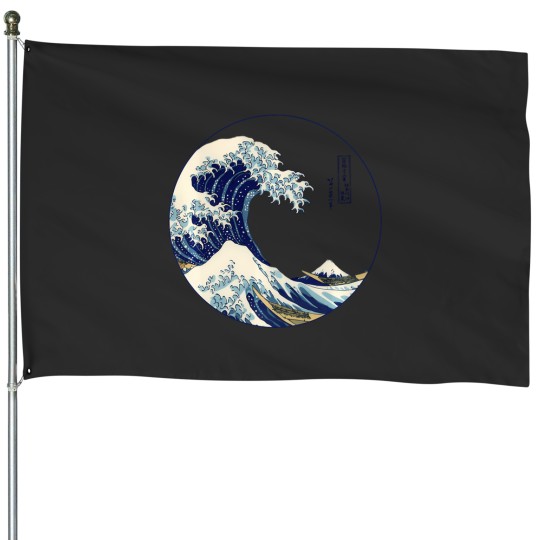 Discover The Great Wave Off Kanagawa By Hokusai House Flags