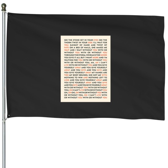 Discover U2   With Or Without You 1 House Flags