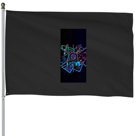 Discover neon light House Flags