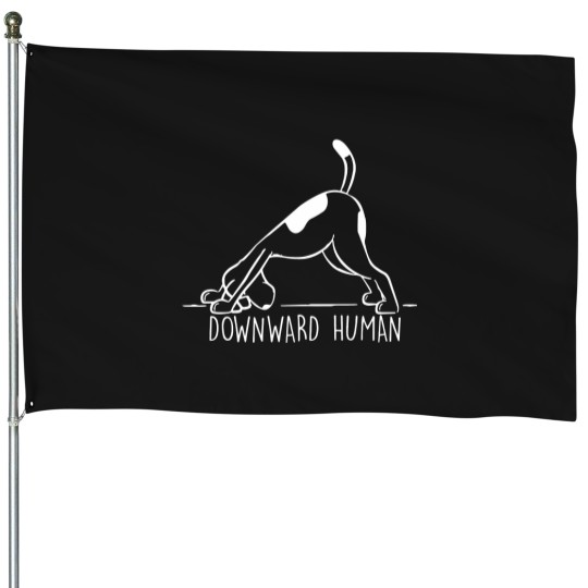 Discover Downward Human House Flags, Yoga House Flags, Funny Yoga House Flags, Funny T Punny House Flags, Girl Gym, Dog Lover Puppy