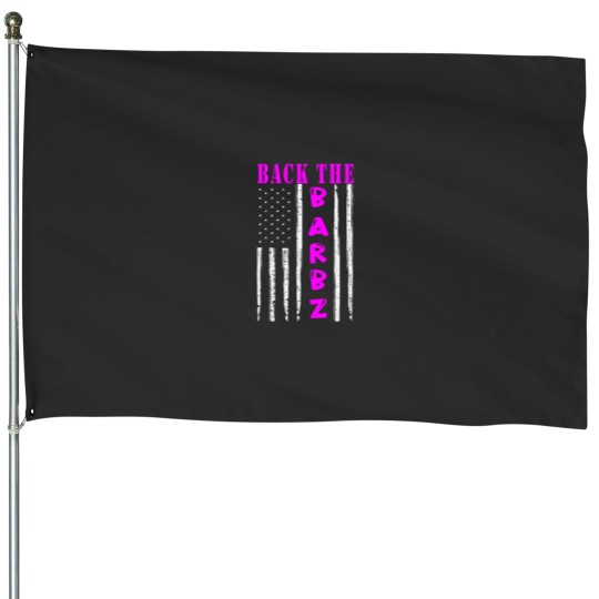 Discover Back the barbzFunny pink design for men, women, girls and boys. House Flags