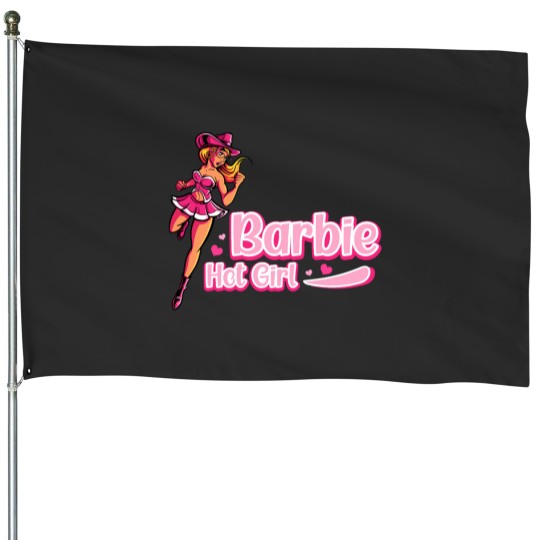 Discover Barbie hot girl Active House Flags