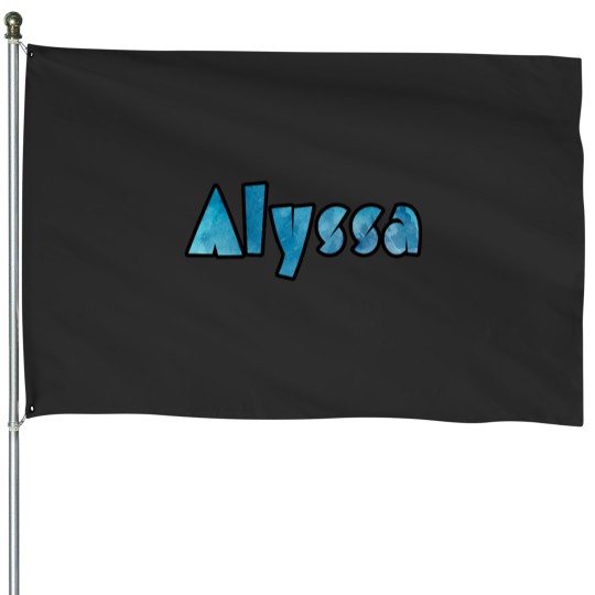 Discover Alyssa Blue Watercolor House Flags