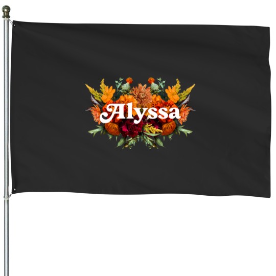 Discover Alyssa Bohemian Flower Name Collage House Flags