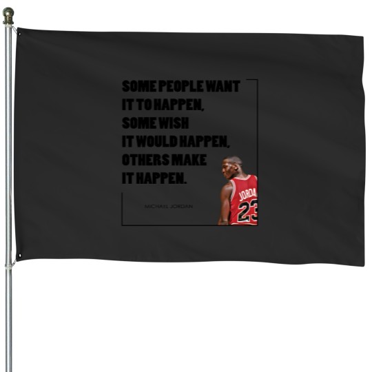 Discover Michael Jordan Quote Simple White Bg House Flags