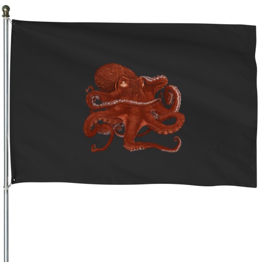 Discover Giant Pacific Octopus House Flags