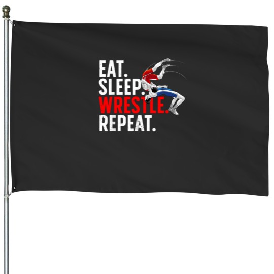 Discover Cool Wrestling Art For Men Women Kids Youth Wrestling Lover House Flags