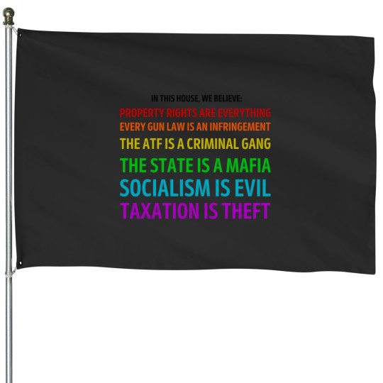 Discover In This House Libertarian Parody 5545 House Flags