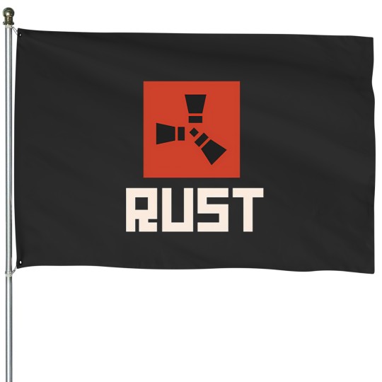 Discover Rust Game Logo 3 House Flags