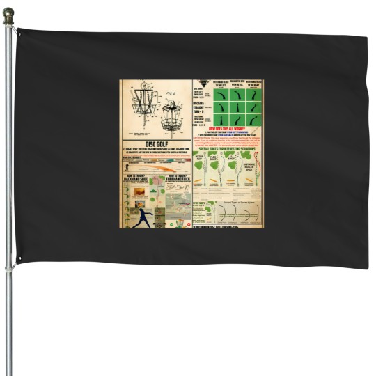 Discover Disc Golf Disc Golf Knowledge Poster House Flags
