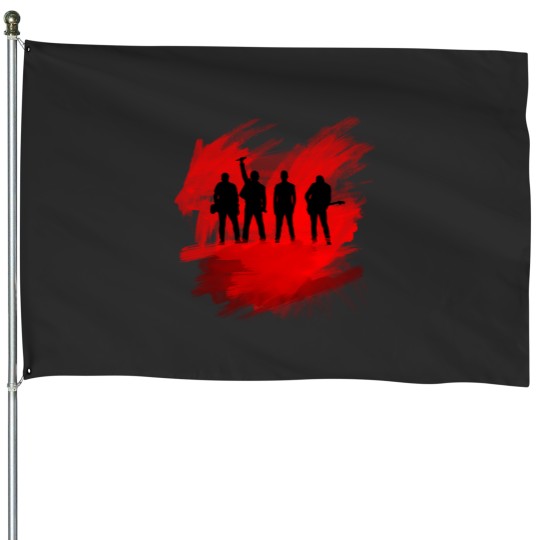 Discover U2 Paint Silhouette House Flags