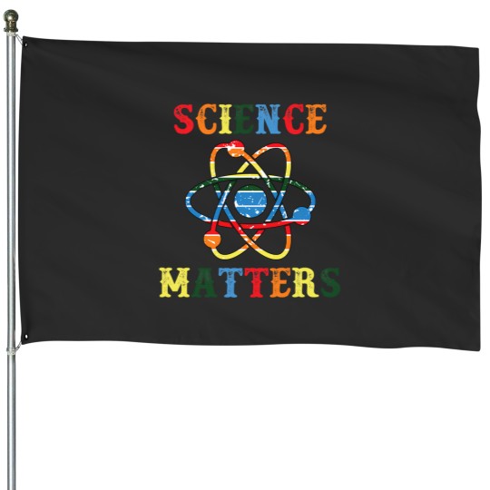 Discover Science Matters Rainbow. Fun Science Design House Flags