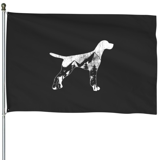 Discover German Shorthair Pointer Nature Silhoutte GSP MOM DAD House Flags