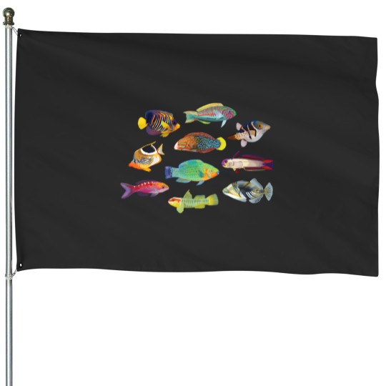 Discover Tropical Fish Of The World House Flags