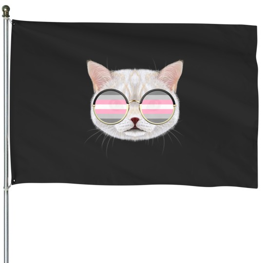 Discover Demigirl Pride Flag Cat Mom Lgbtq Subtle Demi Girl Demigirl House Flags