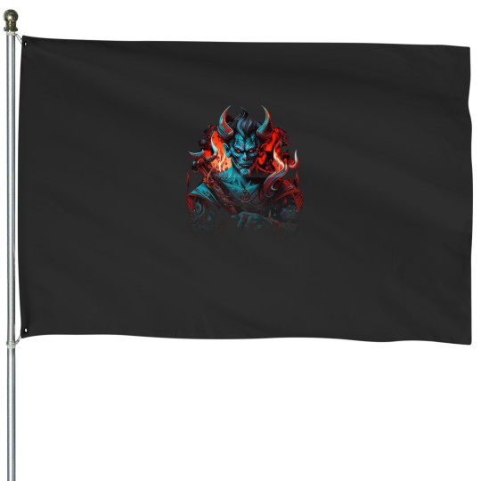Discover scarry demon House Flags