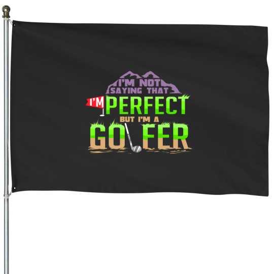 Discover Funny Golfer House Flag