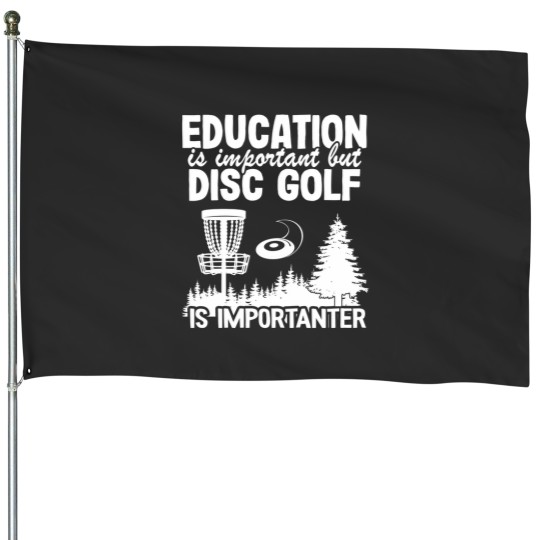Discover Disc Golf Player Quotes Funny Disc Golfer Gift House Flags