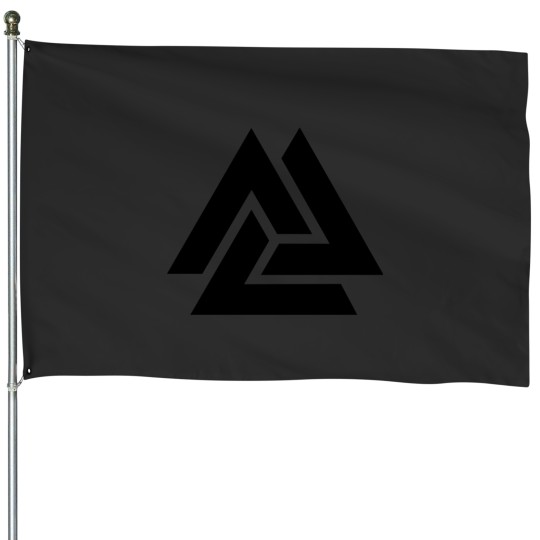 Discover Valknut, Odins Knot, 9 Worlds of Yggdrasil House Flags