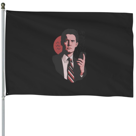 Discover I Only Have Time For Coffee Dale Cooper David Lynch Sustainable High Quality Super Soft Material House Flags