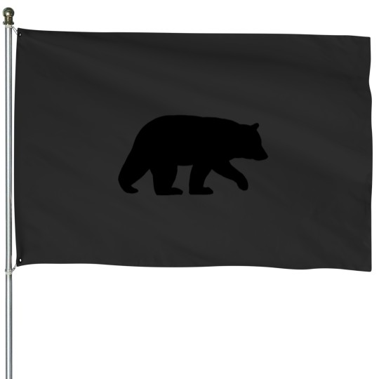 Discover Black Bear Silhouette(S) House Flags
