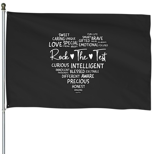 Discover Test Day Rock The Test Teacher Testing Day Heart Teacher  1 House Flags