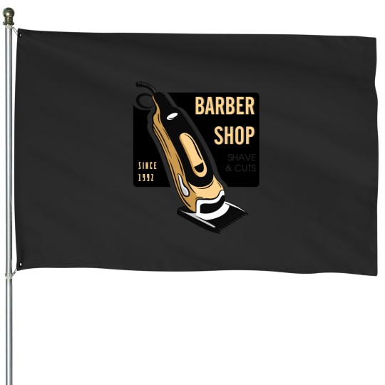 Discover Barber Shop  House Flags
