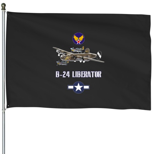 Discover Usaaf B-24 Liberator Ww2 Bomber Airplane House Flags