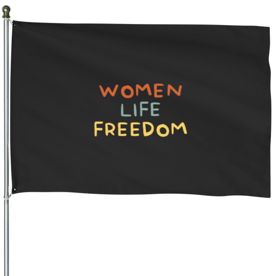 Discover Women Life Freedom Quote House Flags