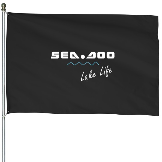 Discover big wave seadoo lake life House Flags