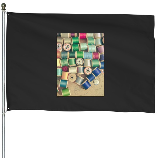 Discover Cotton Reels House Flags
