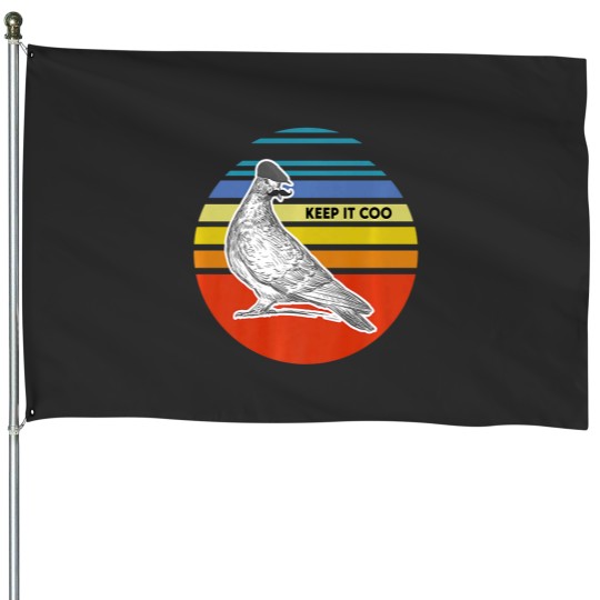 Discover keep it coo pigeon premium House Flags