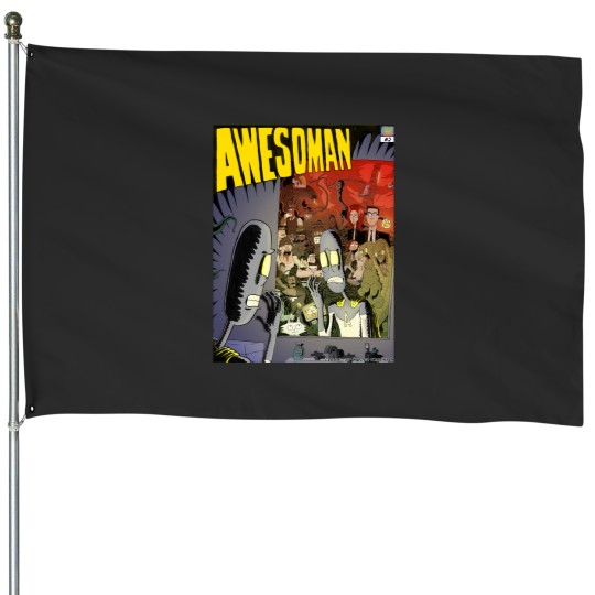 Discover Awesoman 2 Cover Active T-Shirt House Flags