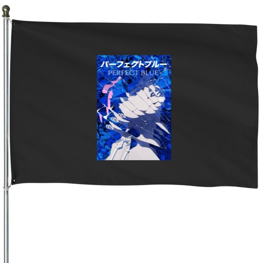 Discover Perfect Blue Fan Art House Flags