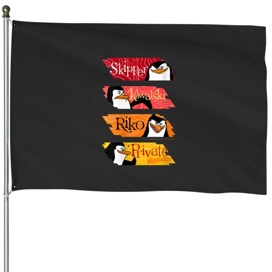 Discover womens madagascar penguins name panels House Flags