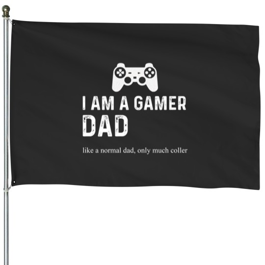 Discover Gamer Dad   Funny Video Gaming Fathers Day House Flags