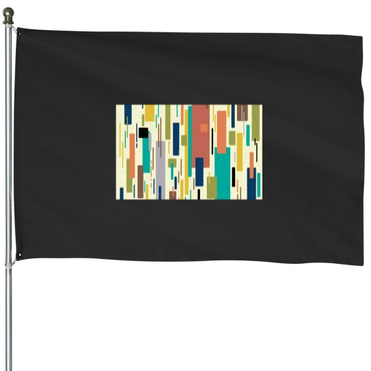 Discover Color Blocks Mid Century Modern Minimalist Design 604 House Flags