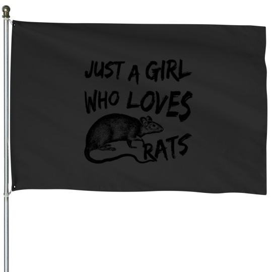 Discover Just A Girl Who Loves Rats (6) House Flags
